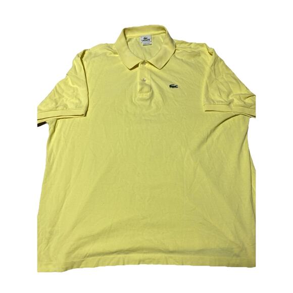 Lacoste Shirt Mens XXXXL 9 Yellow Polo Devanlay Tennis Golf Preppy 4XL Vintage - Picture 1 of 9
